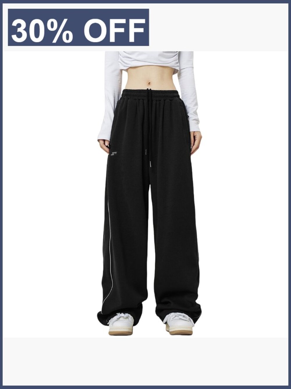 Y2K Baggy Wide Leg Joggers High Waisted Casual Track Pants - Picture 7 of 7